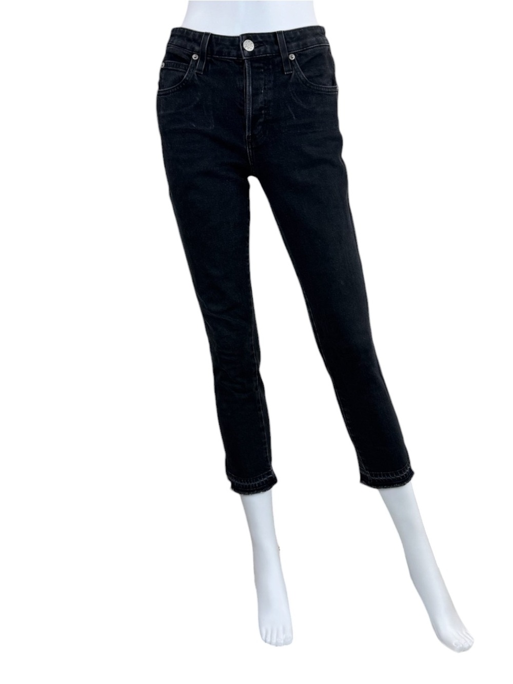 AMO Black Jett Babe Cropped Jeans Size 26 J0962